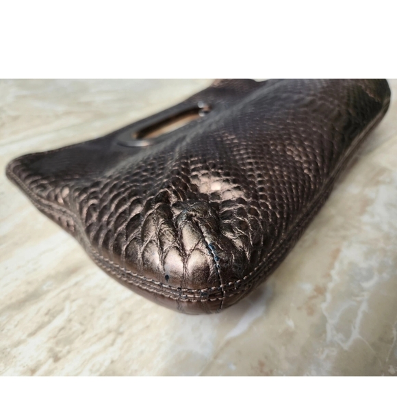 Michael Kors Gold Python Clutch Bag - Picture 7 of 11